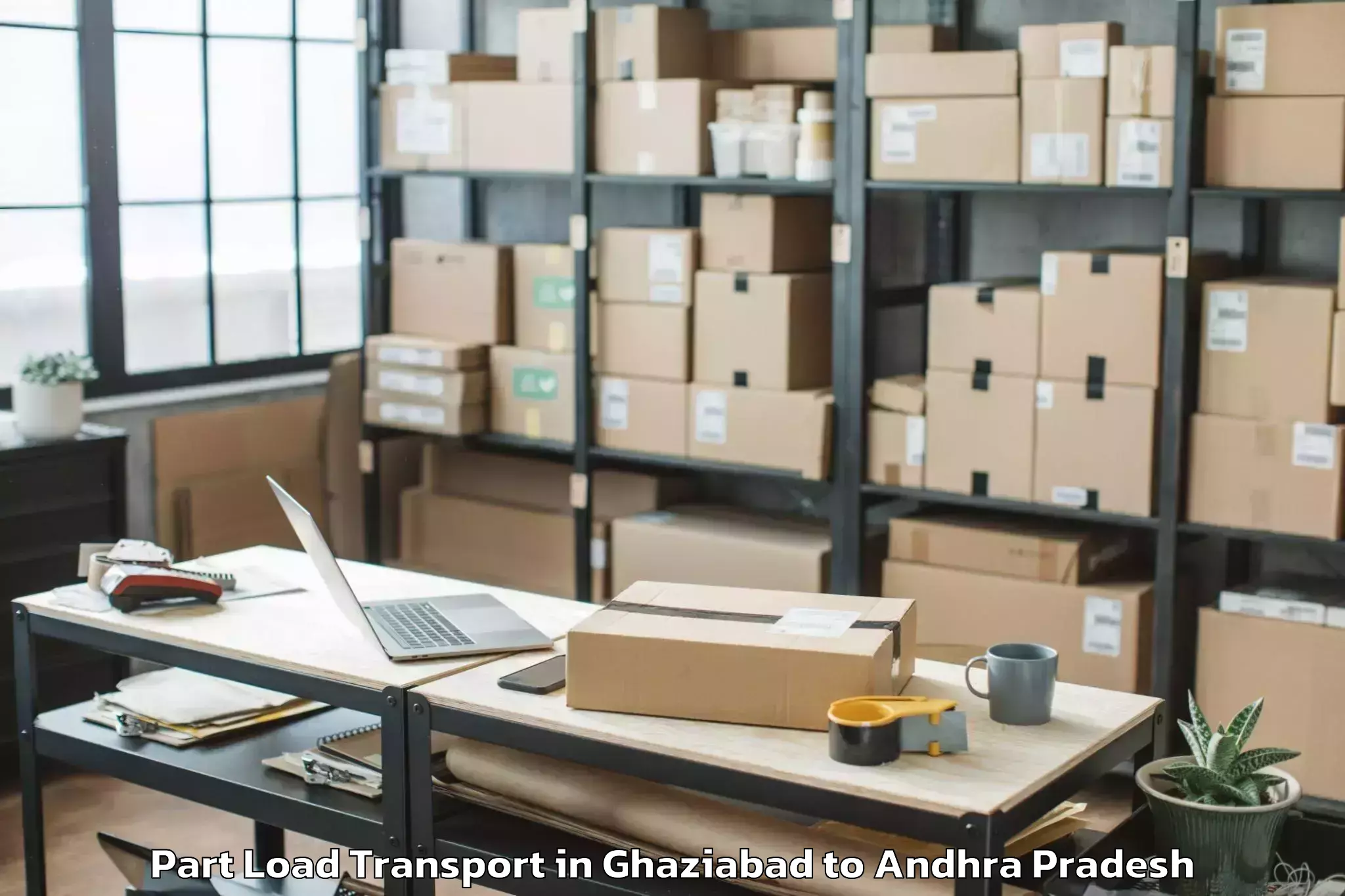 Efficient Ghaziabad to Tadikonda Part Load Transport